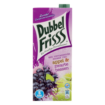 DubbelFriss  Boost Appel Zwarte Bessen 1,5ltr