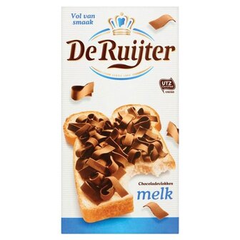 De Ruijter Chocolade vlokken melk 200gr