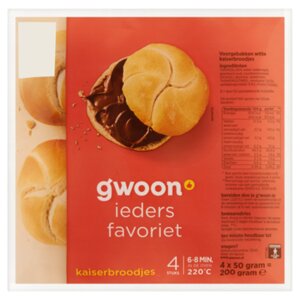 Gwoon Kaiser Broodje 4st 200gr