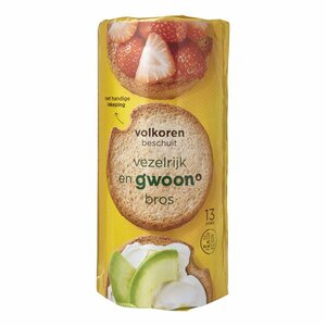Gwoon Beschuit Volkoren 140gr