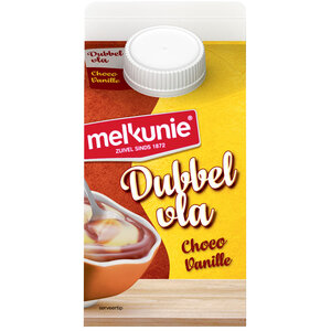 Melkunie Dubbel Vla Chocolade Vanille 500ml