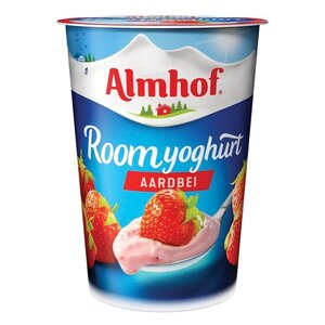 Almhof Roomyoghurt Aardbei 500g