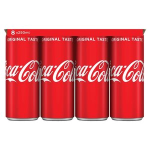 Coca Cola regular blik 8x250ml