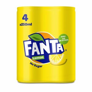 Fanta Lemon zero blik 4x250ml